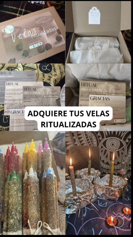 Velas vestidas y ritualizadas