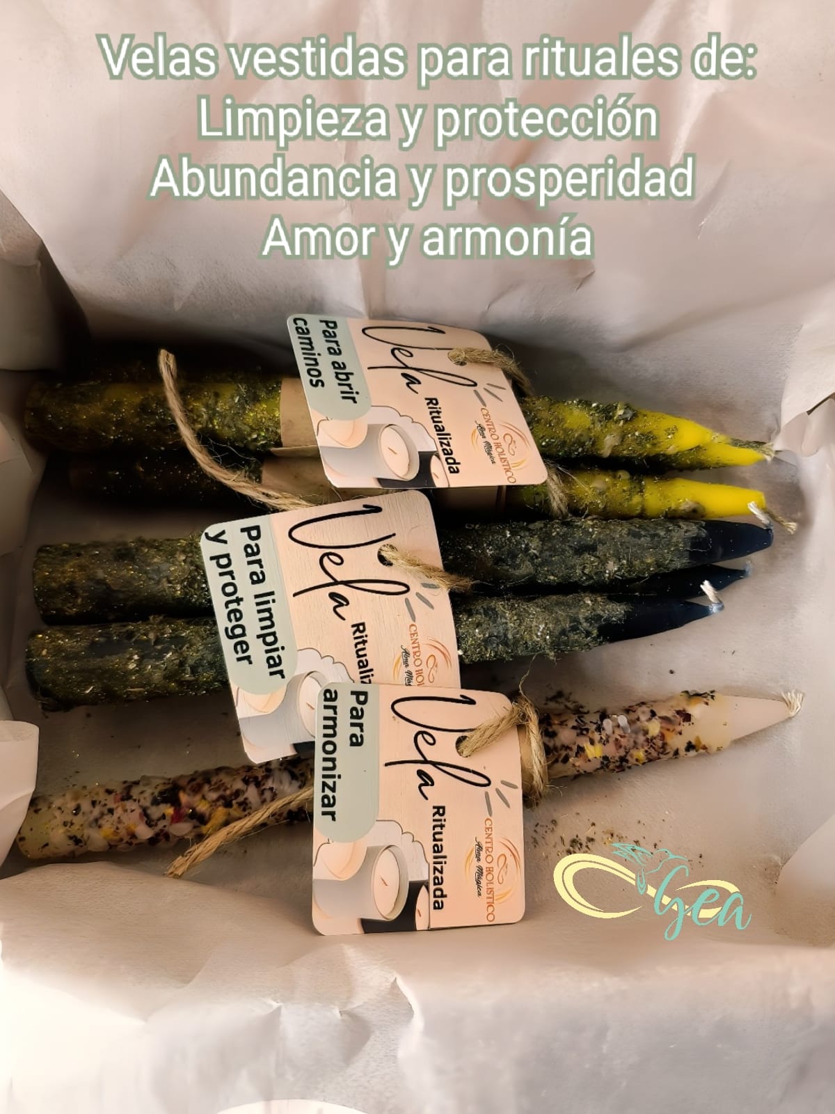 Velas vestidas y ritualizadas